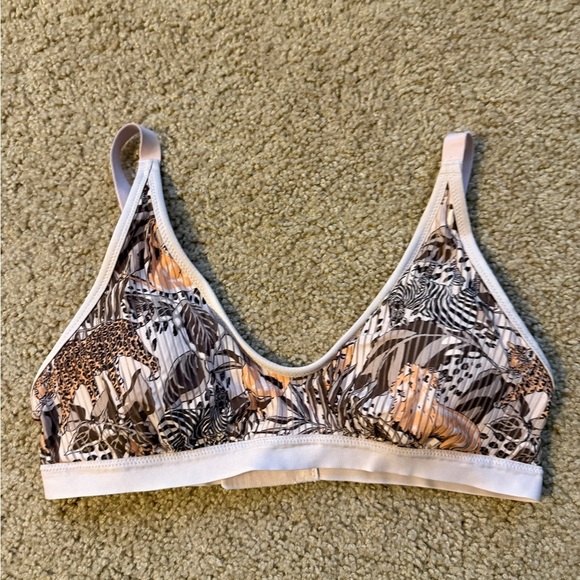 Animal Print Triangle Bralette - Picture 1 of 6